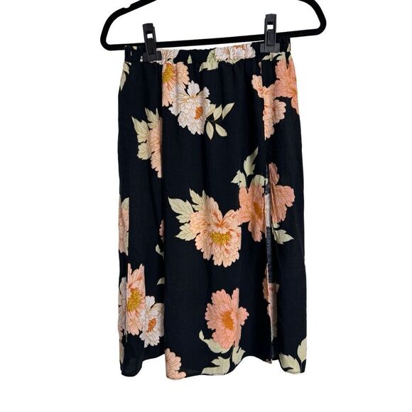 ASOS Skirt Womens Size 6 Black Floral Print Mini Skirt Viscose Flowy Summer - Picture 1 of 11